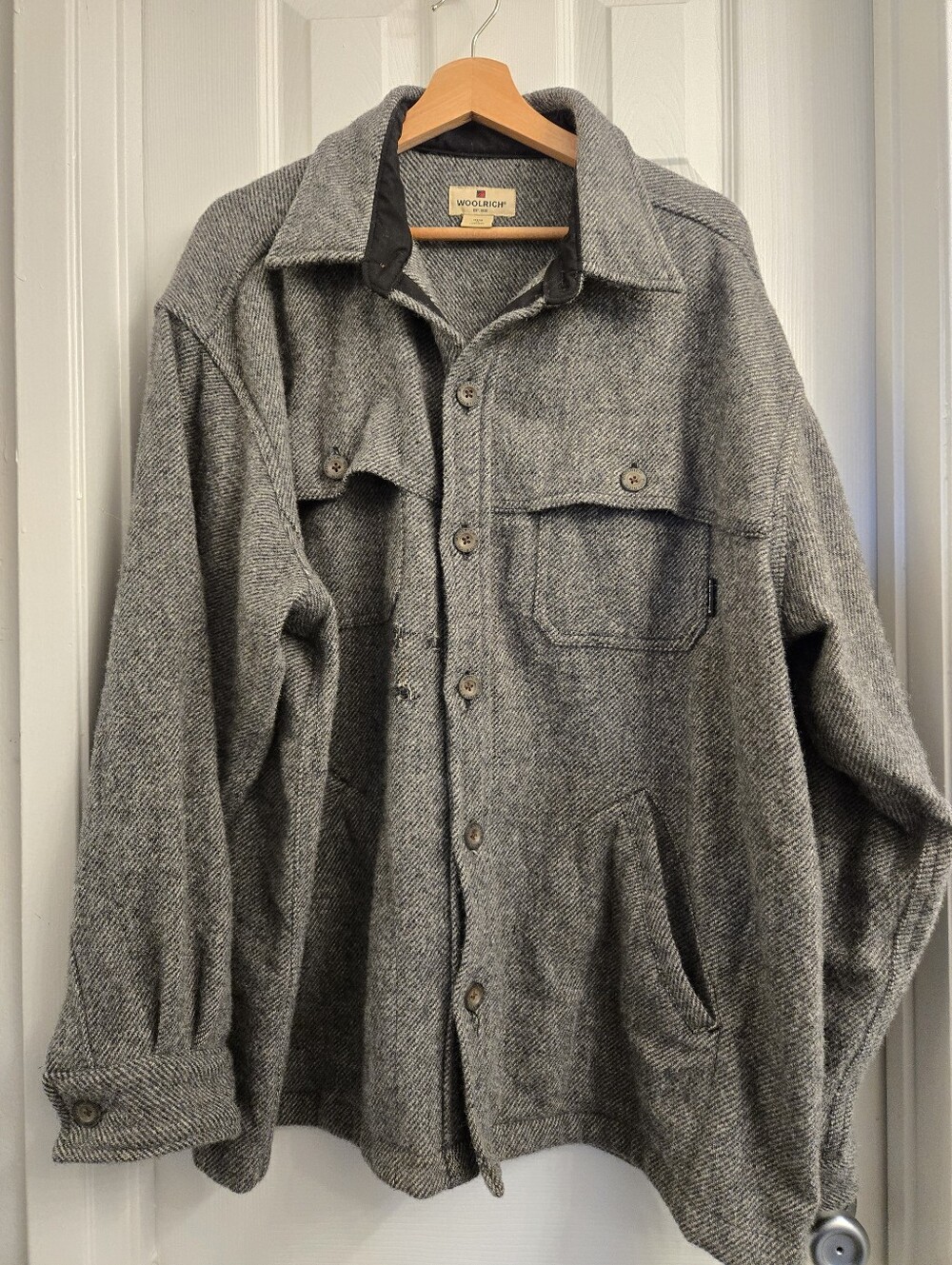 Woolrich Men's Gray Button-Up Jacket